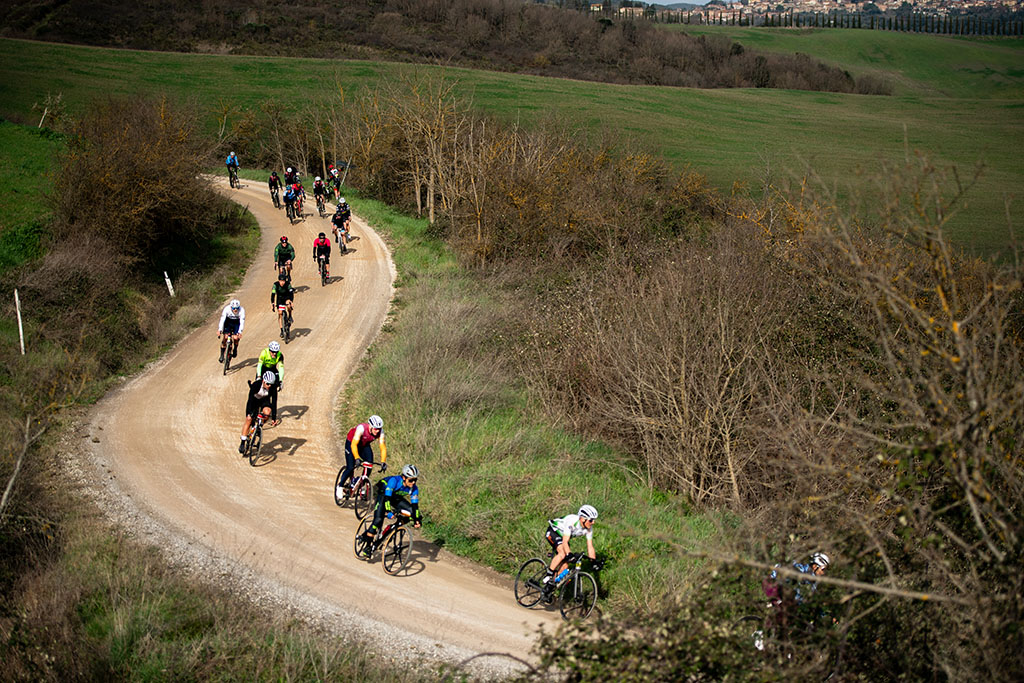 The rides during the Granfondo 'Strade Bianche' (White Roads) from and to Siena - Tuscany,- Sunday, MARCH 3, 2024. Sport - cycling . (Photo by Marco Alpozzi/Lapresse)